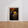 Poster Œil de lionceau - Regard doré et magnétique de la savane — Vierge - living-room — passe-partout blanc