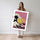 Poster La Grande Vague d'Hokusai - Version rose pop et noir profond — Vierge - poster-femme-debout — passe-partout blanc