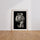 Poster Lion et lionceau - Tendresse sauvage en noir et blanc — Vierge - living-room — passe-partout blanc