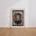 Poster Lion ethnique - Le roi des animaux paré de motifs africains — Vierge - living-room — passe-partout blanc