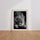 Poster Lion noir et blanc - Le repos d'un roi apaisé — Vierge - living-room — passe-partout blanc