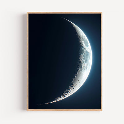 Poster Lune mystique - Douce évasion sous le ciel de nuit
