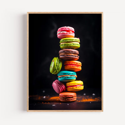 Macarons Poster Pastell – Französische Patisserie (ohne Rahmen)