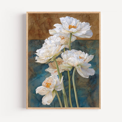 White Magnolia Art Print – Serene Botanical Wall Decor