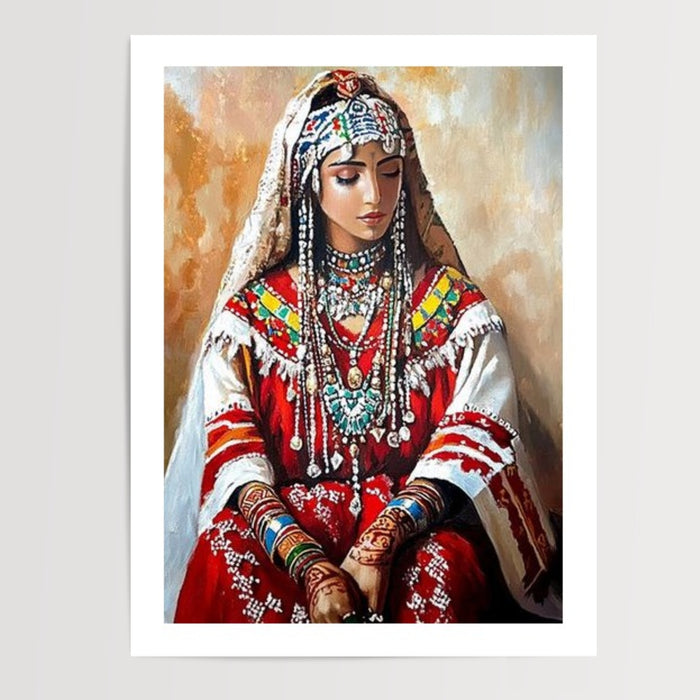 Poster mural Femme berbère - La mariée du Maroc en habits de fête — Vierge - poster-presentation-produit — passe-partout blanc