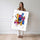Poster mural Énergie géométrique - Éclats de couleurs en mouvement — Vierge - poster-femme-debout — passe-partout blanc