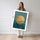 Poster Oiseaux zen - Envol serein sur un soleil doré et un ciel turquoise — Vierge - poster-femme-debout — passe-partout blanc