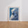 Poster Ours & ourson - Un câlin bleu pour veiller sur ses rêves — Vierge - living-room — passe-partout blanc