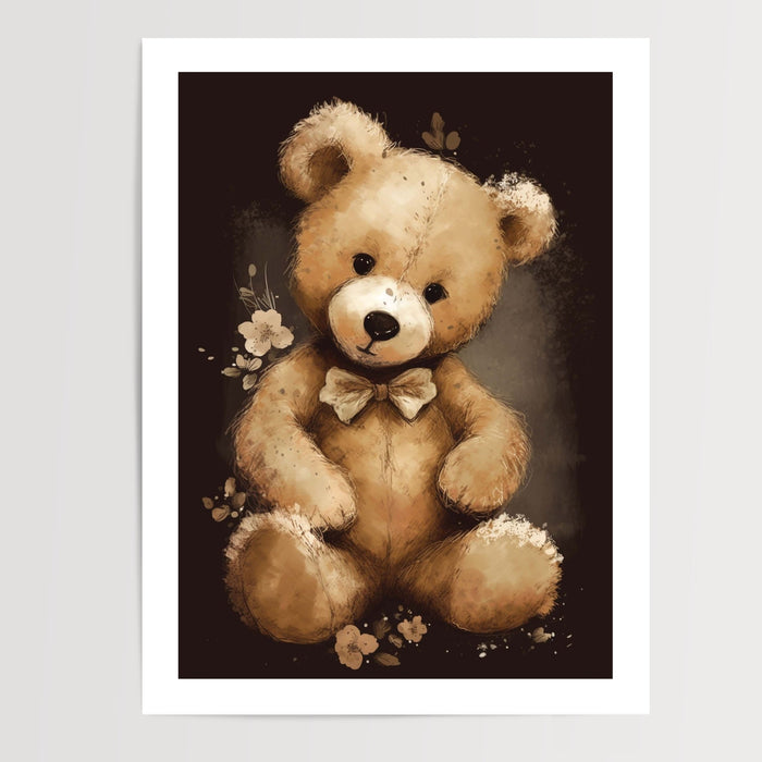 Poster Ourson en peluche - Toute la tendresse d'une chambre de bébé — Vierge - poster-presentation-produit — passe-partout blanc