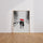 Poster Parapluie rouge - Tendresse d'un couple sous la neige — Vierge - living-room