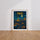 Poster Paris nocturne - La Tour Eiffel sous le charme de la nuit — Vierge - living-room — passe-partout blanc