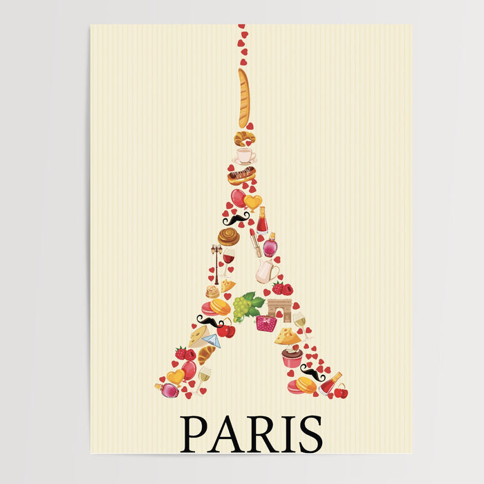 Poster Paris Tour Eiffel - Brunch gourmand aux douceurs sucrées — Vierge - poster-presentation-produit