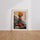 Poster Paysage zen - Pierres en équilibre au soleil couchant — Vierge - living-room — passe-partout blanc