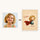 Poster personnalisé enfant super-héros avec prénom Lucas cape rouge fond beige style aquarelle — avant / après : de la photo au tableau