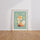Poster Petit Renard - Douceur pastel pour rêver éveillé — Vierge - living-room — passe-partout blanc