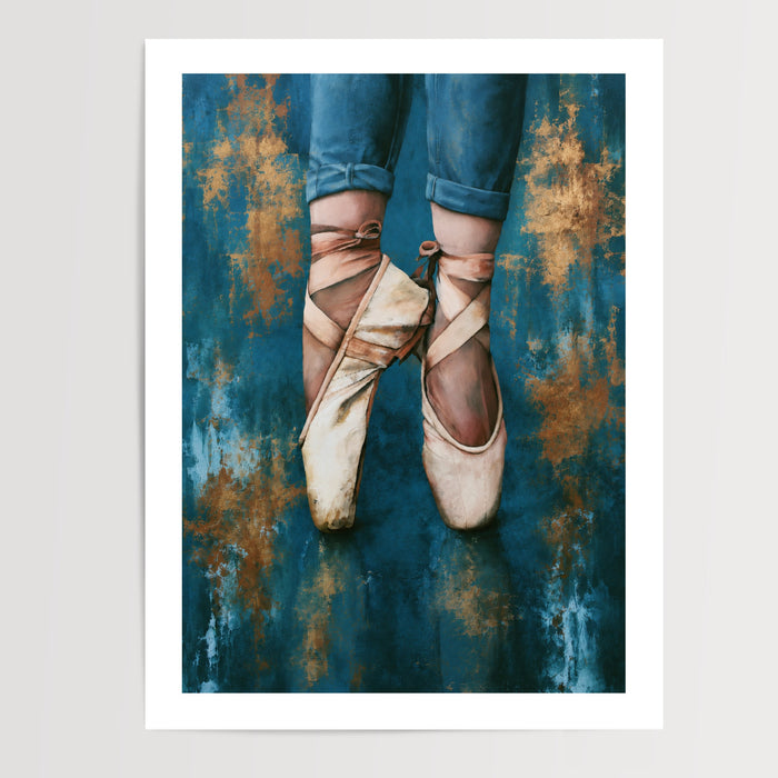 Poster Pointes de danse - Passion et détermination — Vierge - poster-presentation-produit — passe-partout blanc