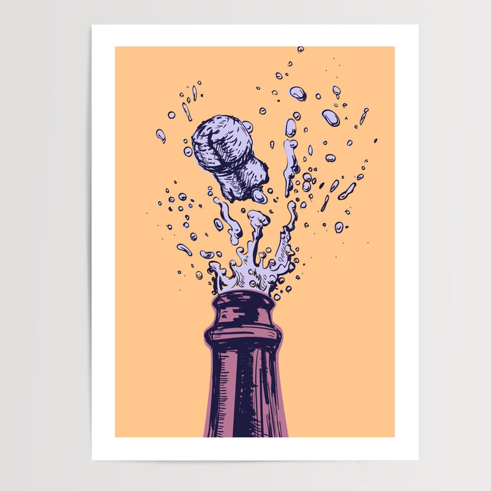 Poster Pop Art orange - Explosion gourmande pour cuisine pleine de vie — Vierge - poster-presentation-produit — passe-partout blanc