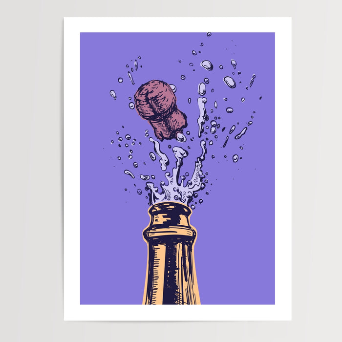 Poster Pop art violet - Une cuisine pleine d'énergie et de gaieté — Vierge - poster-presentation-produit — passe-partout blanc