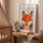 Poster Renard endormi - Tendresse étoilée et douceur apaisante — Décor sur-mesure (IA) — passe-partout blanc