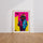 Poster Robot hip-hop - Graffiti rétro aux couleurs néon — Vierge - living-room — passe-partout blanc