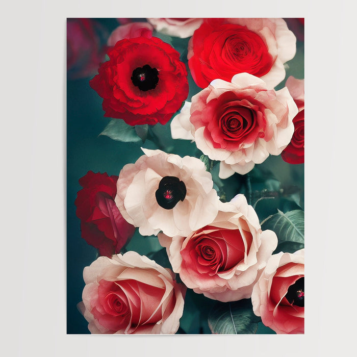 Poster Roses - Douceur fleurie et sérénité lumineuse — Vierge - poster-presentation-produit