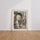 Poster Silhouette africaine - Marche paisible sous l'arche dorée — Vierge - living-room — passe-partout blanc