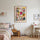 Poster street art spontané - Cœur rose et vibrations Basquiat — Décor sur-mesure (IA) — passe-partout blanc