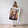 Poster Tête de mort couronnée - Street art royal et couleurs électriques — Vierge - poster-femme-debout — passe-partout blanc