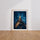 Poster Tour Eiffel - Paris illuminé sous un ciel de nuit — Vierge - living-room — passe-partout blanc