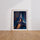 Poster Tour Eiffel - Paris la nuit en mille points de couleur — Vierge - living-room — passe-partout blanc
