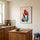 Poster Tulipe rouge - Graphisme floral et intensité colorée — Décor sur-mesure (IA) — passe-partout blanc
