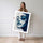 Poster Visage abstrait - Émotion à fleur de bleu — Vierge - poster-femme-debout — passe-partout blanc