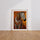 Poster Zèbre - Motifs tribaux africains et ocres cuivrés — Vierge - living-room — passe-partout blanc