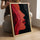 Textured red, orange, and black abstract painting for modern wall decor