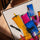 Colorful abstract geometric wall art for minimalist office decor