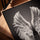 Ailes d’ange blanches tableau noir et blanc pour salon minimaliste