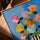 Bouquet de roses abstrait tableau pour salle à manger scandinave