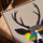Stylized deer with colorful glasses wall art for a Scandinavian/Nordic living room