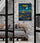 Paris Night Wall Art Above a Rustic Bed in a Stone-Walled Bedroom – Old-World Charm Meets Urban Romance