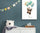 Panda wall art hung above a dresser in a children's bedroom - nursery decor