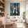 Tableau chambre fille pointes danse classique fond bleu doré décoration murale personnalisée
