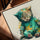 Sleeping kitten street art wall art print for a minimalist baby nursery