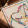 Modern living room wall art – colorful line art horse on canvas