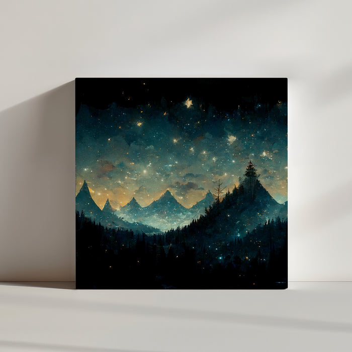 Starry night sky wall art print