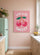 Tableau cuisine cerises roses Life is so Sweet style pop art décoration murale colorée