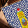 Tableau cuisine Harissa zellige bleu pop art méditerranéen avec cadre chêne doré