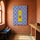 Tableau cuisine Harissa zellige bleu pop art méditerranéen pour décoration murale salle à manger moderne