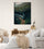 Bedroom wall decor: majestic train crossing dense tropical jungle — canvas art print