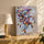 Tableau ethnique danseur amérindien plumes multicolores décoration salon moderne buffet chêne