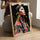 Tableau ethnique femme africaine colliers traditionnels street art coloré salon moderne